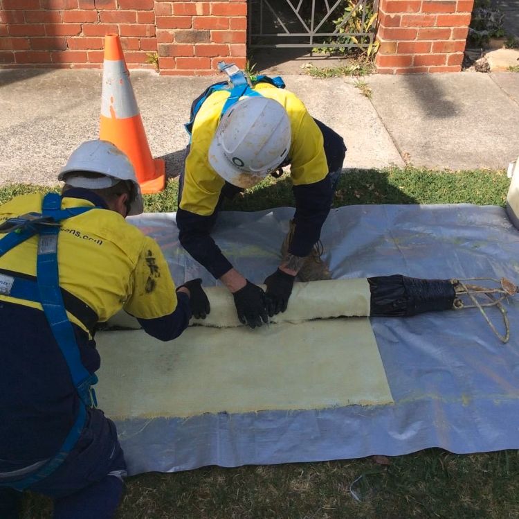 M Tucker Team Working In Pipe Rehabilation Site